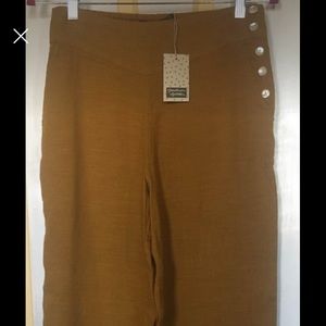 Gudrun Sjoden Solid Trousers, size small, curry